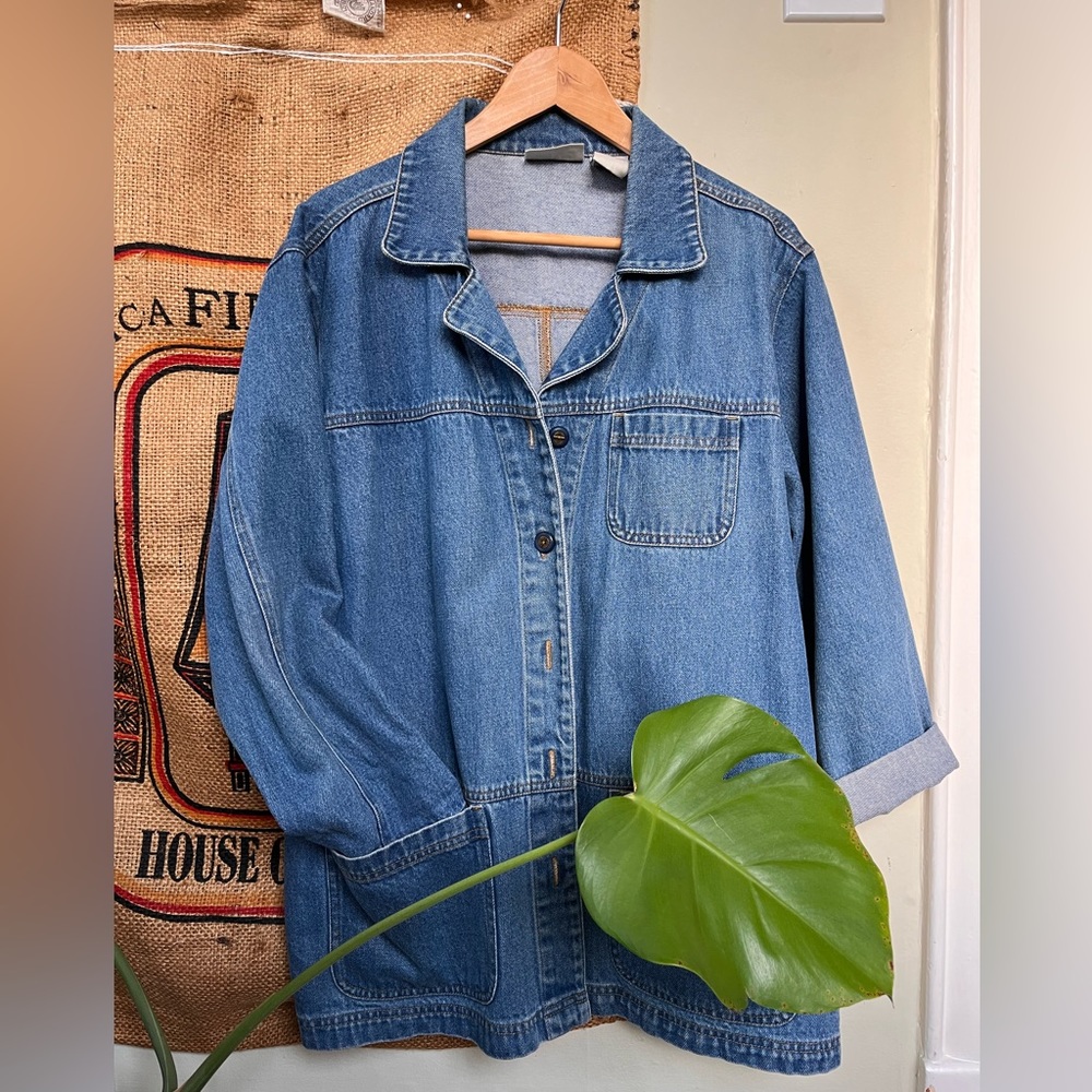 vintage denim chore coat